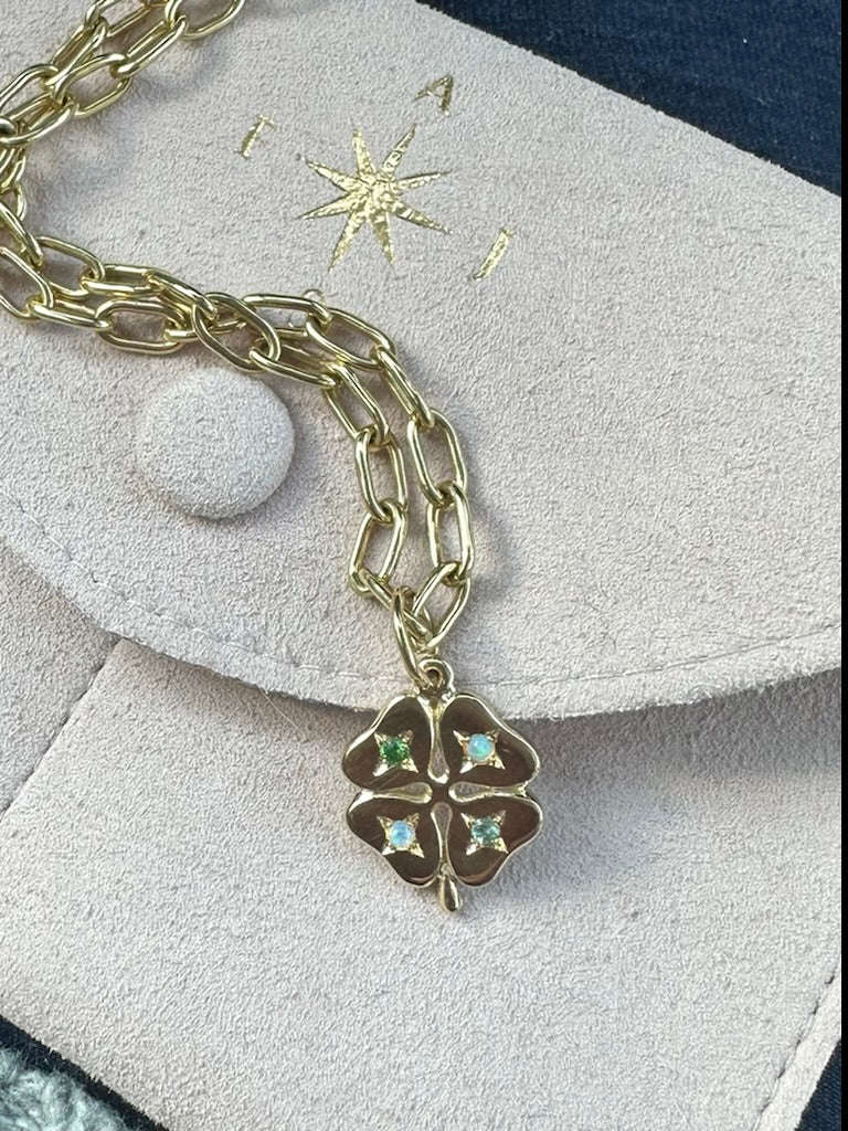Medium Birthstone Clover