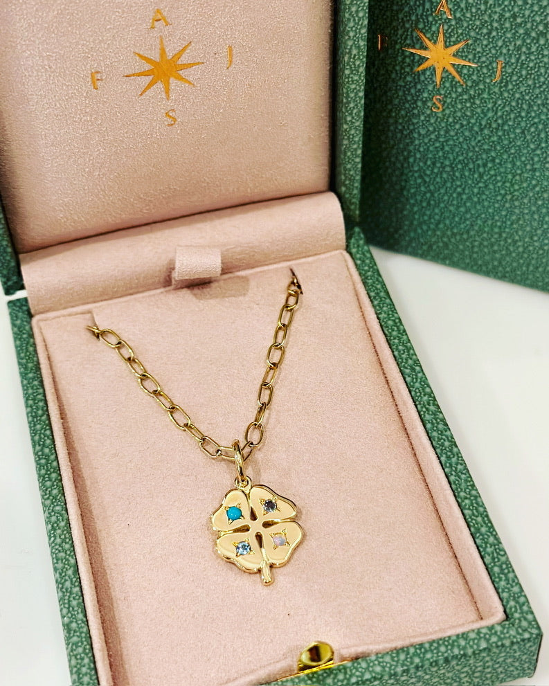 Small Birthstone Clover