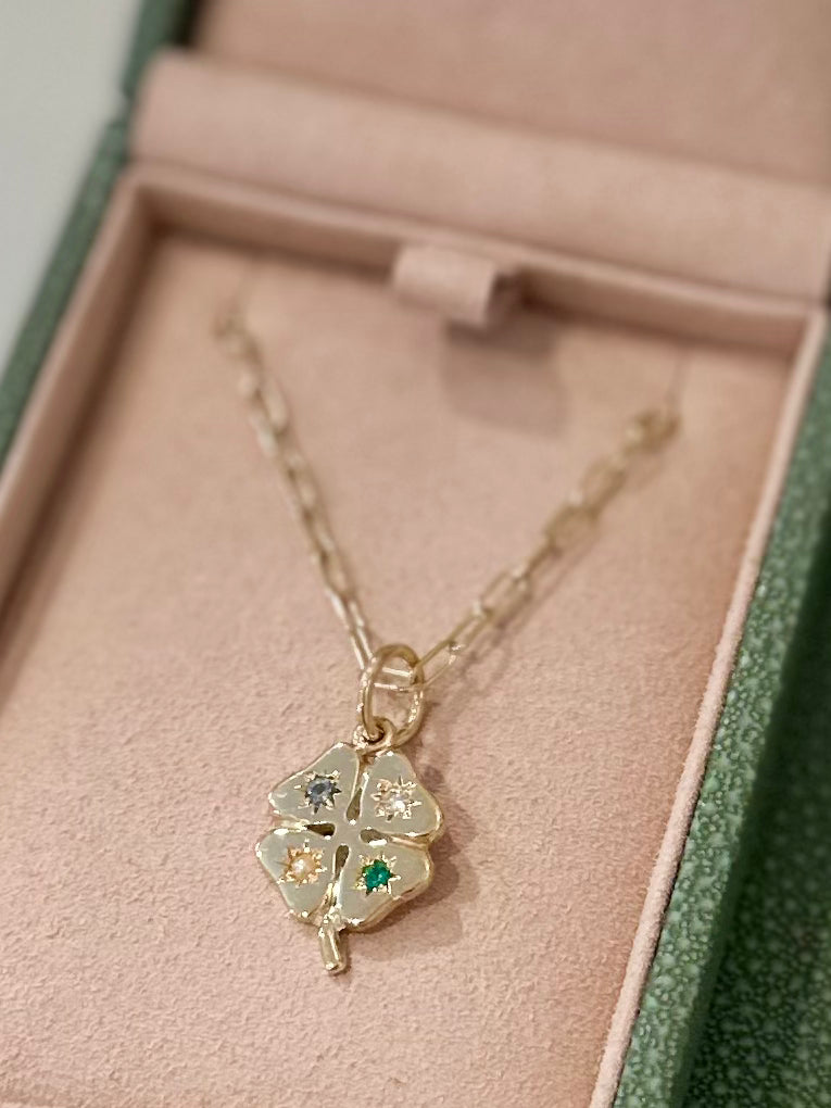 Small Birthstone Clover