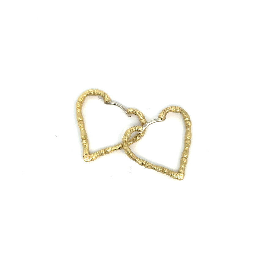 Bamboo Heart Earrings